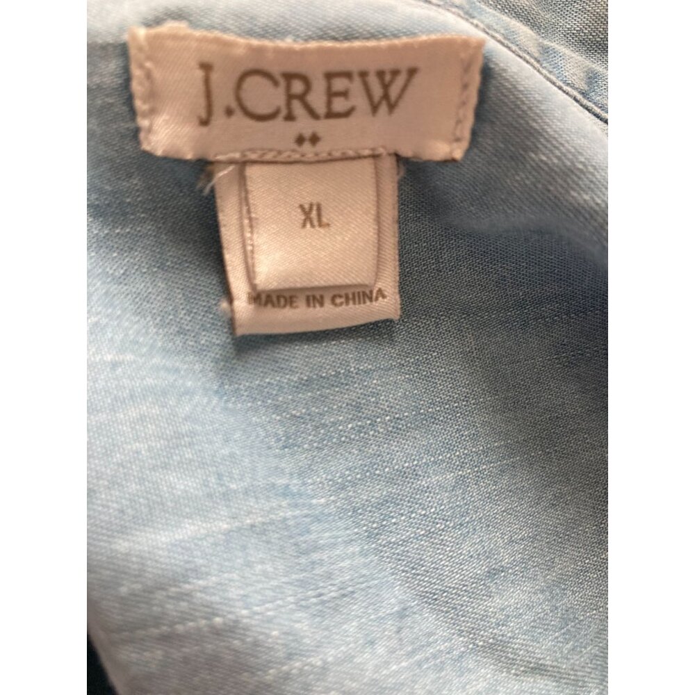 J. Crew Chambray Denim Long Sleeve Dress - Size XL - Picture 4 of 4